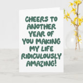 Grappig citaat Echtgenote Man houdt van romantisch Kaart (Gele Bloem)