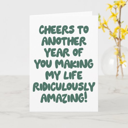 Grappig citaat Echtgenote Man houdt van romantisch Kaart (Gele Bloem)