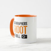 Grappig citaat: Fotografen schieten naar Thrill. Mok (Voorkant links)