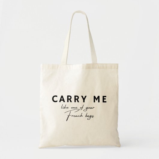 Grappig citaat Franse meisjes Tote Bag (Voorkant)