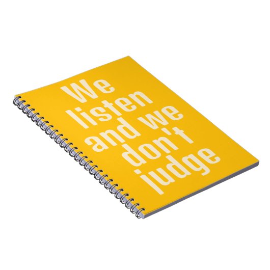 Grappig citaat geel notitieboek (Rechterzijde)