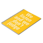 Grappig citaat geel notitieboek (Linkerzijde)