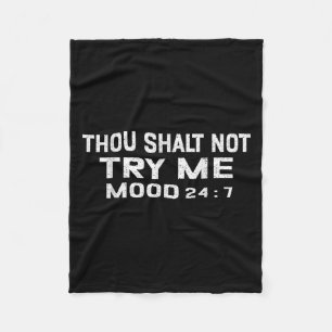 Grappig citaat Graphic Je zult me niet proberen, M Fleece Deken