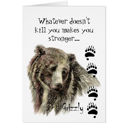 Grappig citaat Grizzly Beer Dood je Humor (Voorkant)