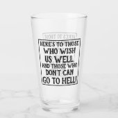 Grappig citaat hier voor hen die ons goed willen z glas (Achterkant)