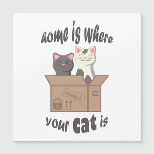 Grappig citaat Home is waar je kat is (Voorkant)
