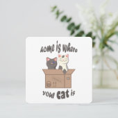 Grappig citaat Home is waar je kat is (Staand voorkant)