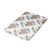 Grappig citaat Home is waar je kat is Badmat (Gekanteld)