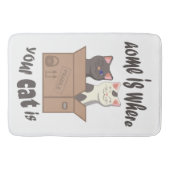 Grappig citaat Home is waar je kat is Badmat (Voorkant)