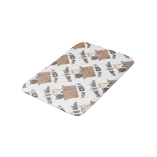 Grappig citaat Home is waar je kat is Badmat (Gekanteld)