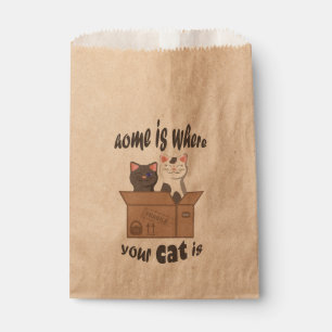 Grappig citaat Home is waar je kat is Bedankzakje