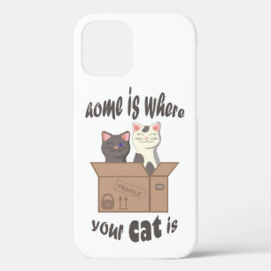 Grappig citaat Home is waar je kat is Case-Mate iPhone Case