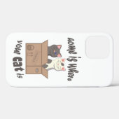 Grappig citaat Home is waar je kat is Case-Mate iPhone Case (Achterkant (horizontaal))
