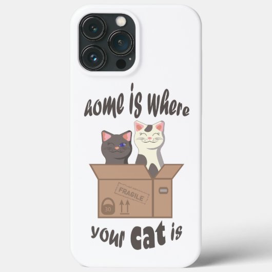 Grappig citaat Home is waar je kat is Case-Mate iPhone Case (Achterkant)