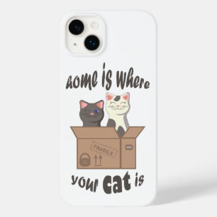Grappig citaat Home is waar je kat is Case-Mate iPhone 14 Plus Hoesje