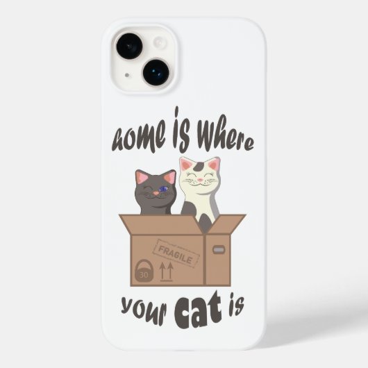 Grappig citaat Home is waar je kat is Case-Mate iPhone Case (Achterkant)