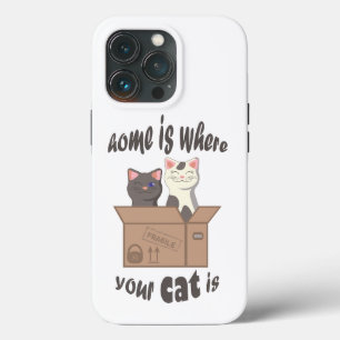 Grappig citaat Home is waar je kat is Case-Mate iPhone Case