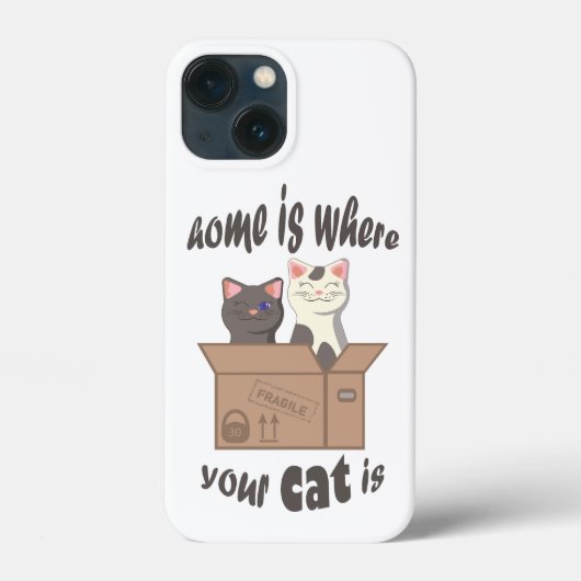 Grappig citaat Home is waar je kat is Case-Mate iPhone Case (Achterkant)