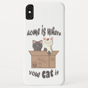Grappig citaat Home is waar je kat is Case-Mate iPhone Case