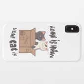 Grappig citaat Home is waar je kat is Case-Mate iPhone Case (Achterkant (horizontaal))