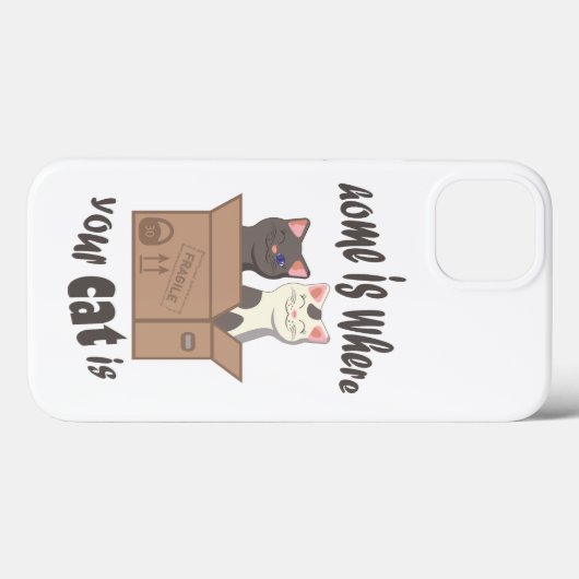 Grappig citaat Home is waar je kat is Case-Mate iPhone Case (Achterkant (horizontaal))
