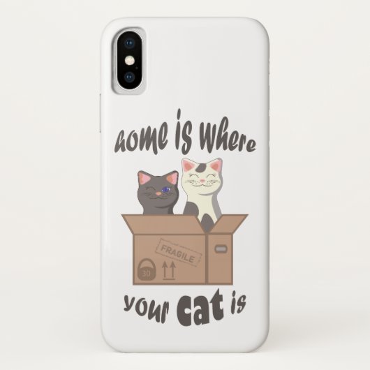 Grappig citaat Home is waar je kat is Case-Mate iPhone Case (Achterkant)