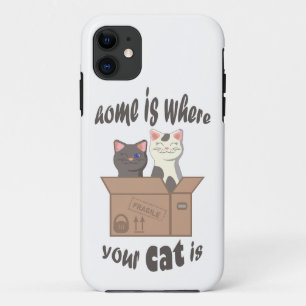 Grappig citaat Home is waar je kat is Case-Mate iPhone Case