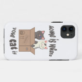 Grappig citaat Home is waar je kat is Case-Mate iPhone Case (Achterkant (horizontaal))