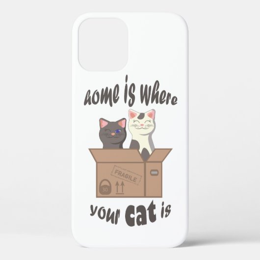 Grappig citaat Home is waar je kat is Case-Mate iPhone Case (Achterkant)