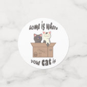 Grappig citaat Home is waar je kat is Confetti (Kleine voorkant)