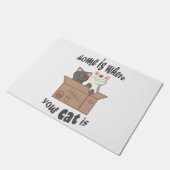 Grappig citaat Home is waar je kat is Deurmat (Schuin)