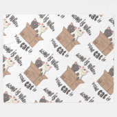 Grappig citaat Home is waar je kat is Fleece Deken (Voorkant (Horizontaal))