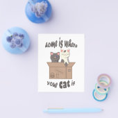 Grappig citaat Home is waar je kat is Flyer (Enkel)