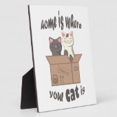 Grappig citaat Home is waar je kat is Fotoplaat (Zijkant)
