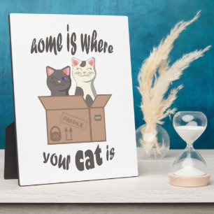 Grappig citaat Home is waar je kat is Fotoplaat