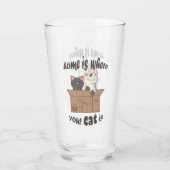 Grappig citaat Home is waar je kat is Glas (Voorkant)