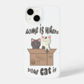 Grappig citaat Home is waar je kat is iPhone Hoesje (Achterkant)