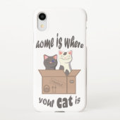 Grappig citaat Home is waar je kat is iPhone Hoesje (Achterkant)