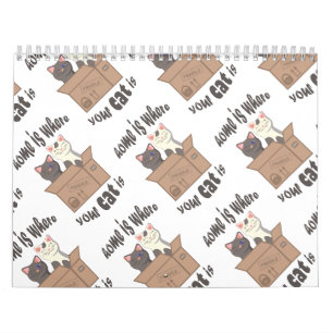 Grappig citaat Home is waar je kat is Kalender