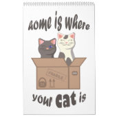 Grappig citaat Home is waar je kat is Kalender (Hoes)