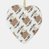 Grappig citaat Home is waar je kat is Keramisch Ornament (Rechts)