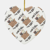 Grappig citaat Home is waar je kat is Keramisch Ornament (Achterkant)