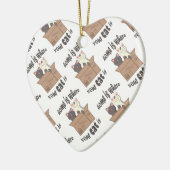 Grappig citaat Home is waar je kat is Keramisch Ornament (Links)