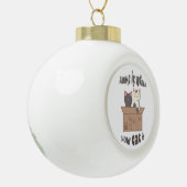Grappig citaat Home is waar je kat is Keramische Bal Ornament (Links)