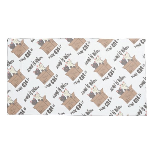 Grappig citaat Home is waar je kat is Kussensloop (Achterkant)