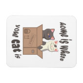 Grappig citaat Home is waar je kat is Magneet (Horizontaal)