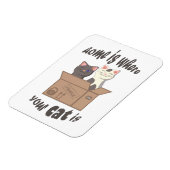 Grappig citaat Home is waar je kat is Magneet (Linkerzijde)