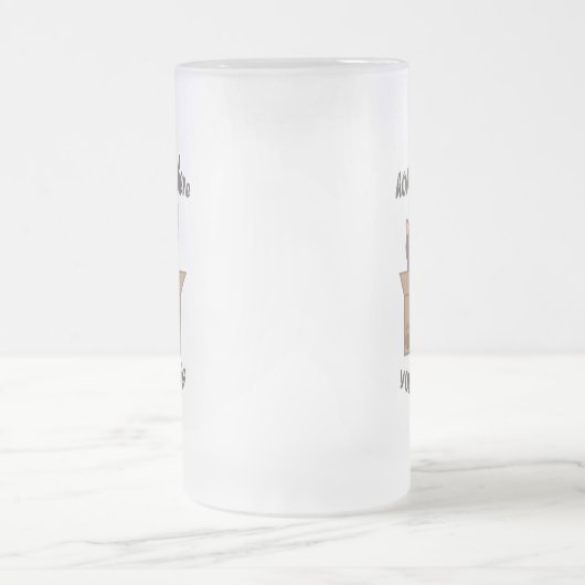 Grappig citaat Home is waar je kat is Matglas Bierpul (Center)