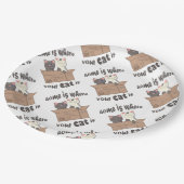 Grappig citaat Home is waar je kat is Papieren Bordje (Gekanteld)