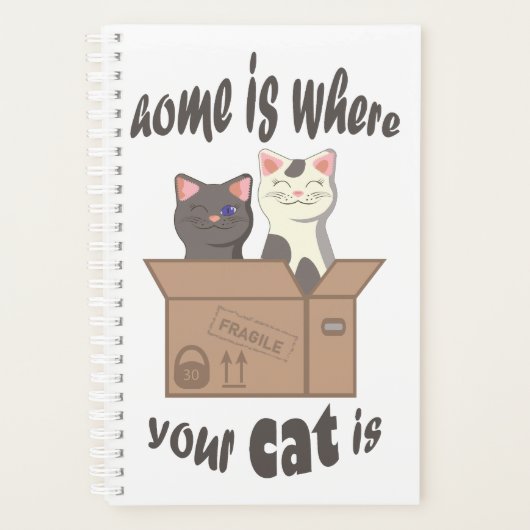 Grappig citaat Home is waar je kat is Planner (Voorkant)